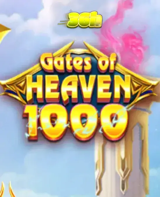 Interface do jogo Gates of Heaven 1000 com Zeus e o grid de símbolos
